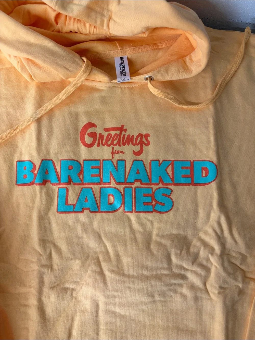 SZ 2x Barenaked Ladies 'Greetings From' Yellow Hoodie last summer on earth 2023